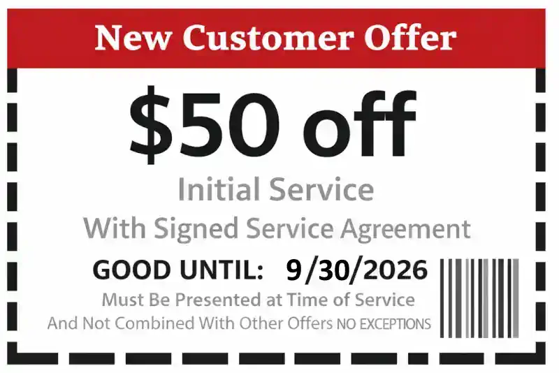pest control coupon good til 9/30/26